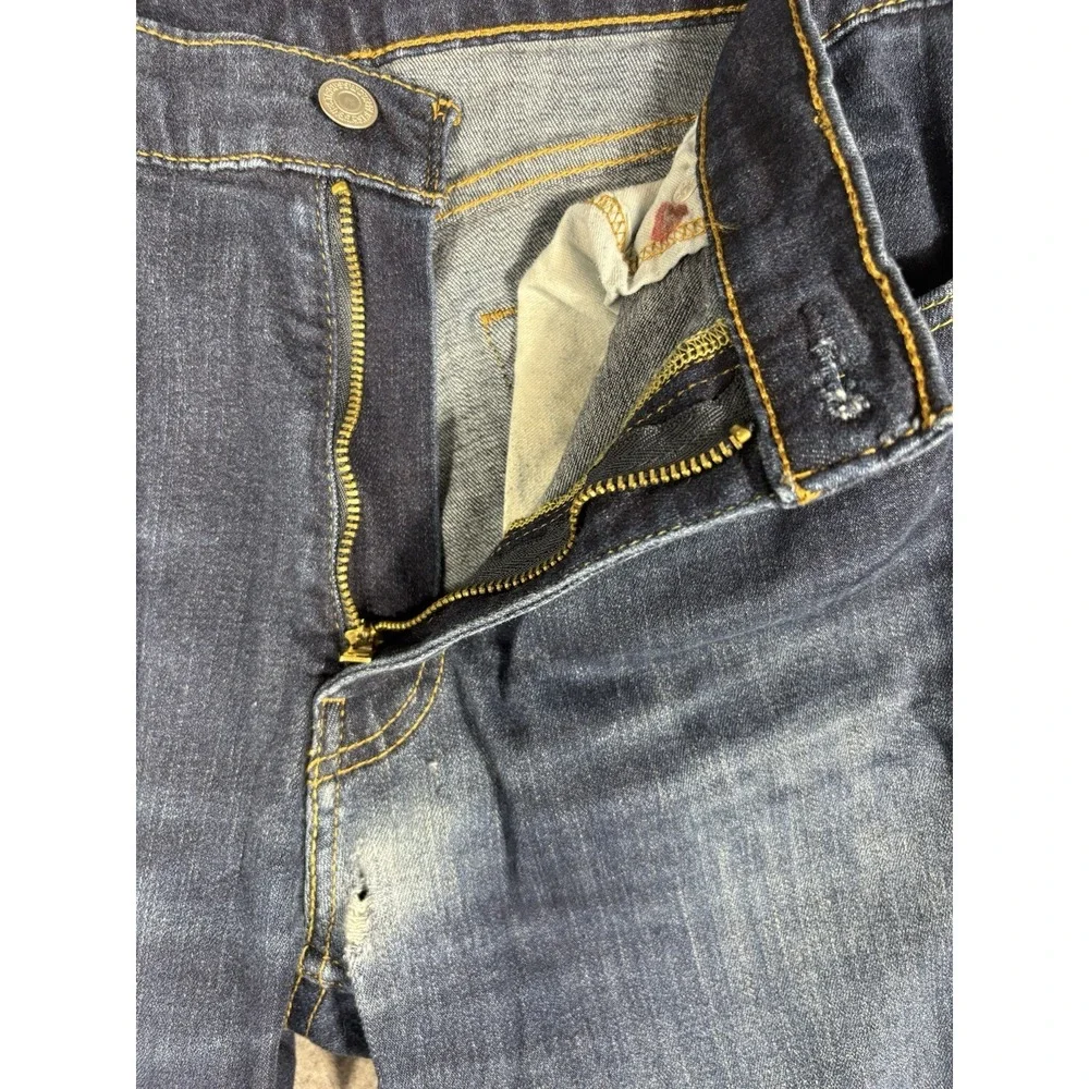 Levis Jeans Mens 36x30 Blue Denim 511 Slim Straight Medium Wash American Stretch